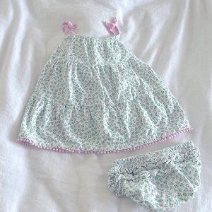 Baby Boden pink and green set. Size 3-6 months
